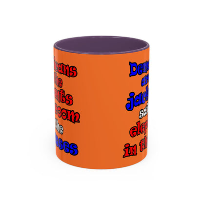 donkeys and elephants - Accent Mug (crusta)
