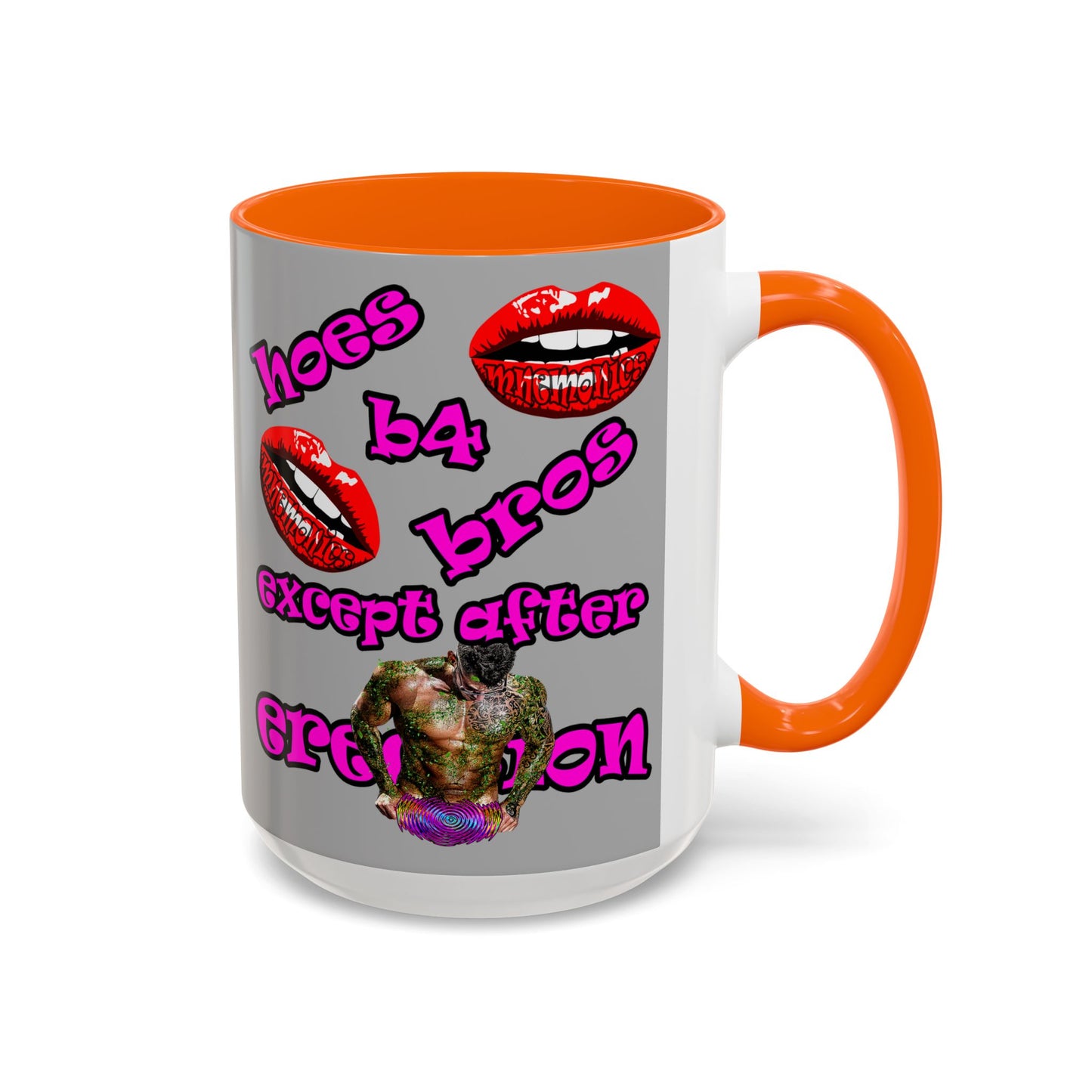 hoes b4 bros - Accent Mug (light grey)