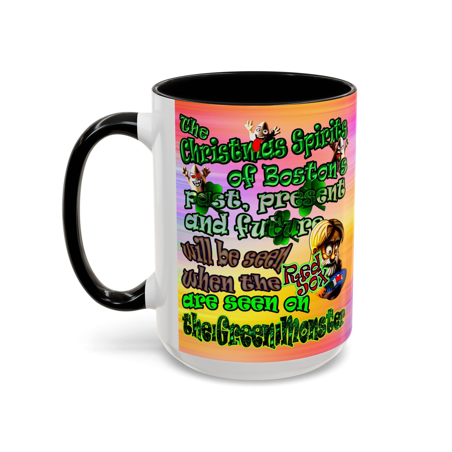 christmas spirits of boston - Accent Mug (color blur)