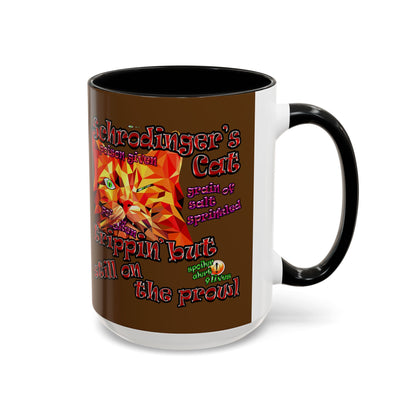 schrodinger's cat - Accent Mug (brown)