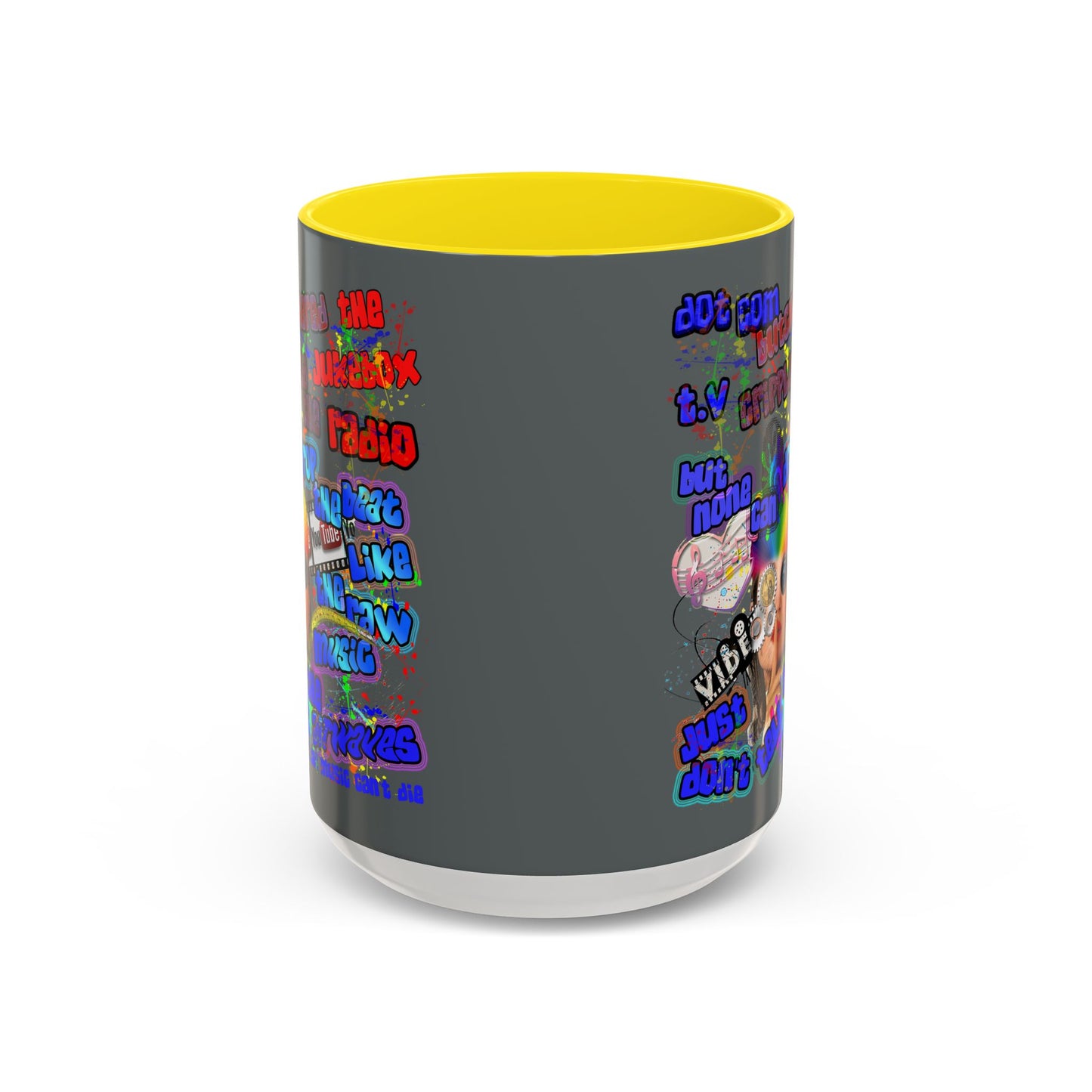 drop the beat - Accent Mug (dark grey)