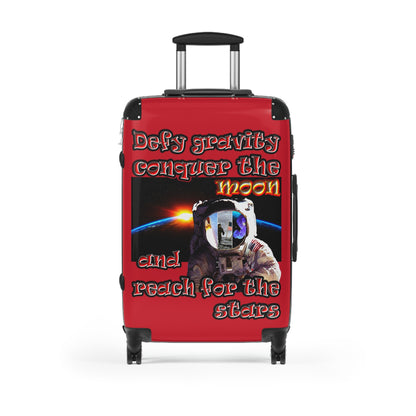defy conquer reach - Suitcase (dark red)