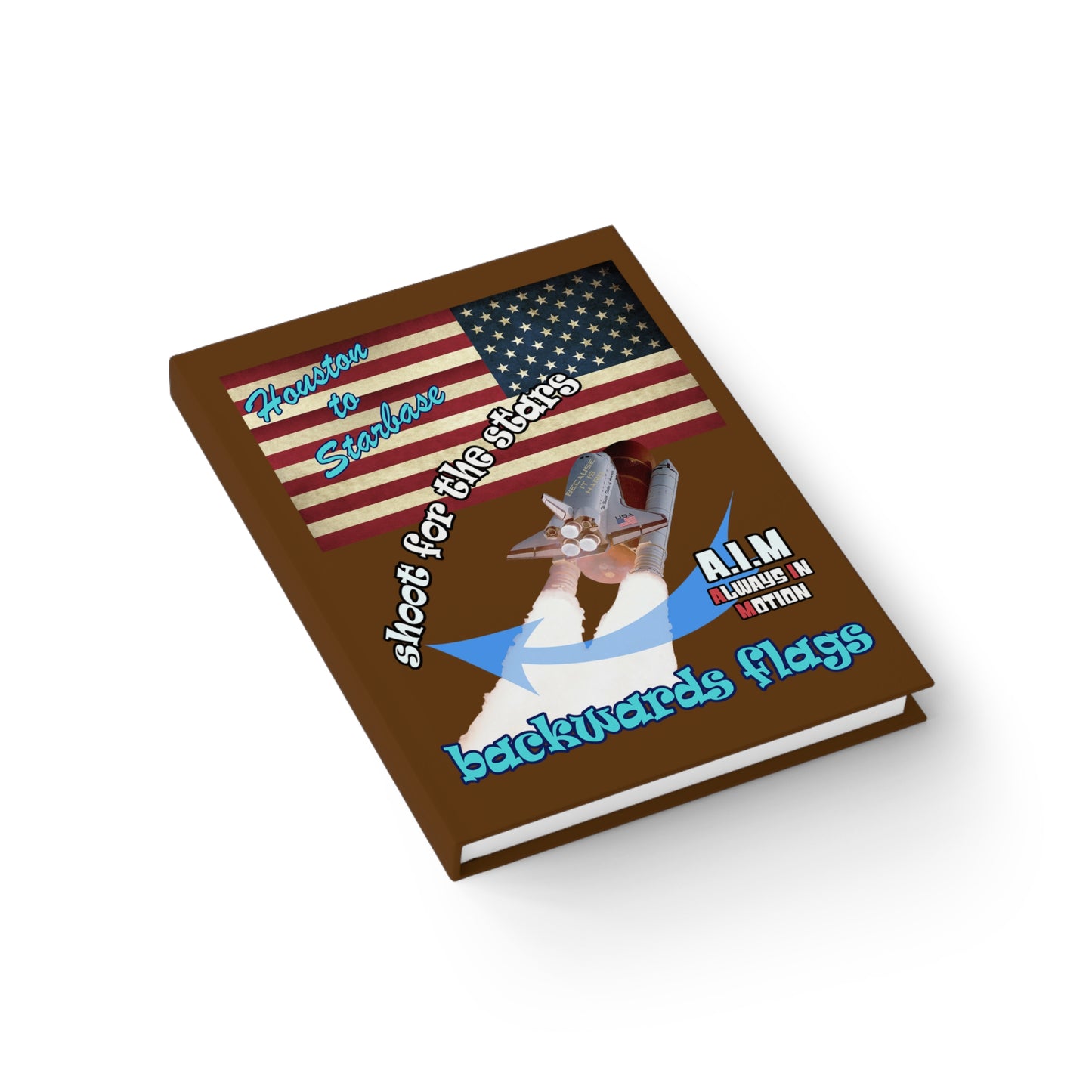 shoot for the stars - journal-blank (brown)