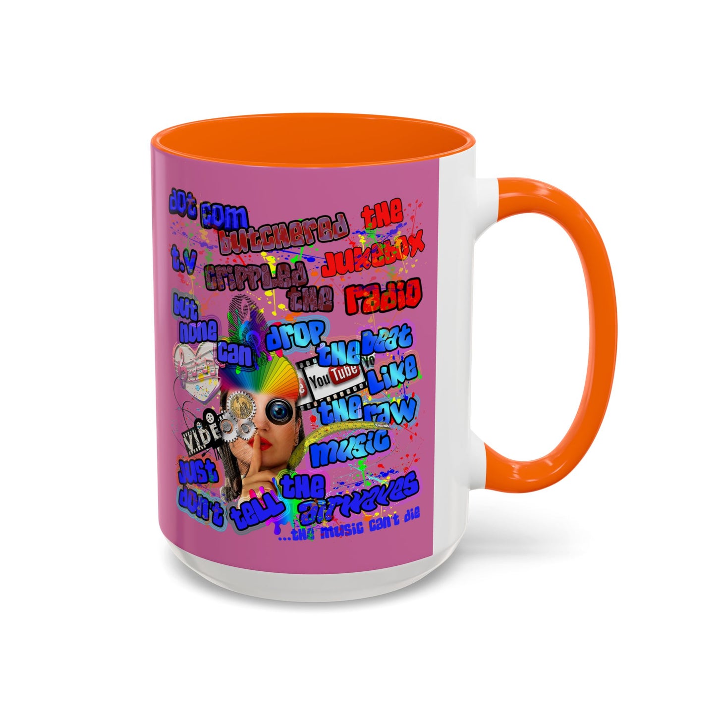 drop the beat - Accent Mug (light pink)