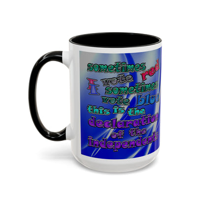 declaration of the independents - Accent Mug (blue-white wave)