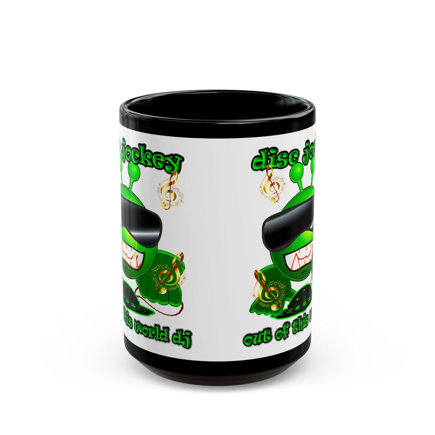 disc jockey - Black Mug (white)