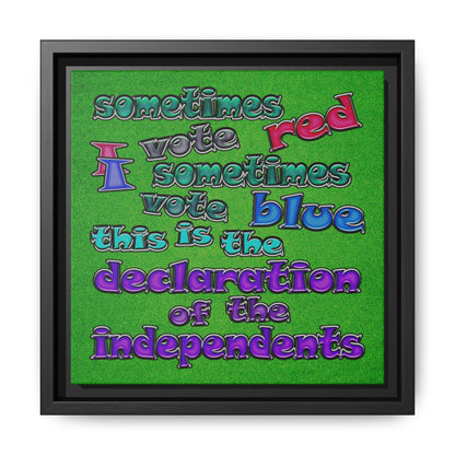 declaration of the independents - framed canvas art (green turf)