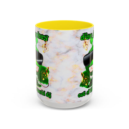 disc jockey - Accent Mug (white marble)