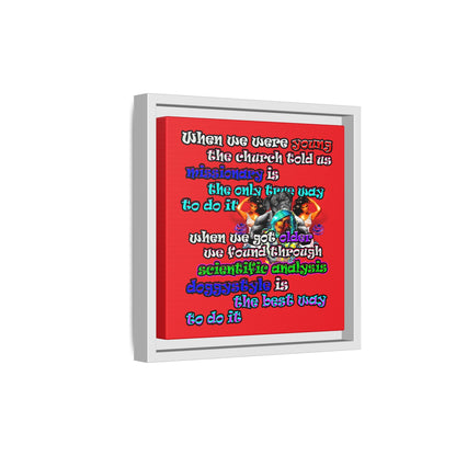 doggystyle - framed canvas art (red)