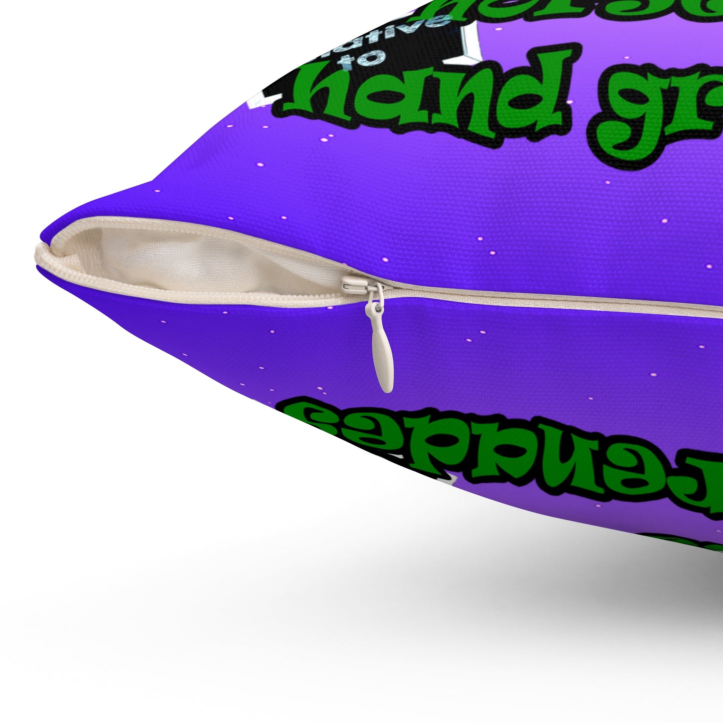 my luck - Spun Polyester Square Pillow - (purple-pink wave)