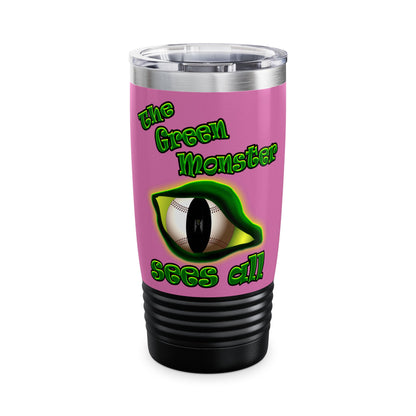 green monster - Ringneck Tumbler, 20oz (light pink)