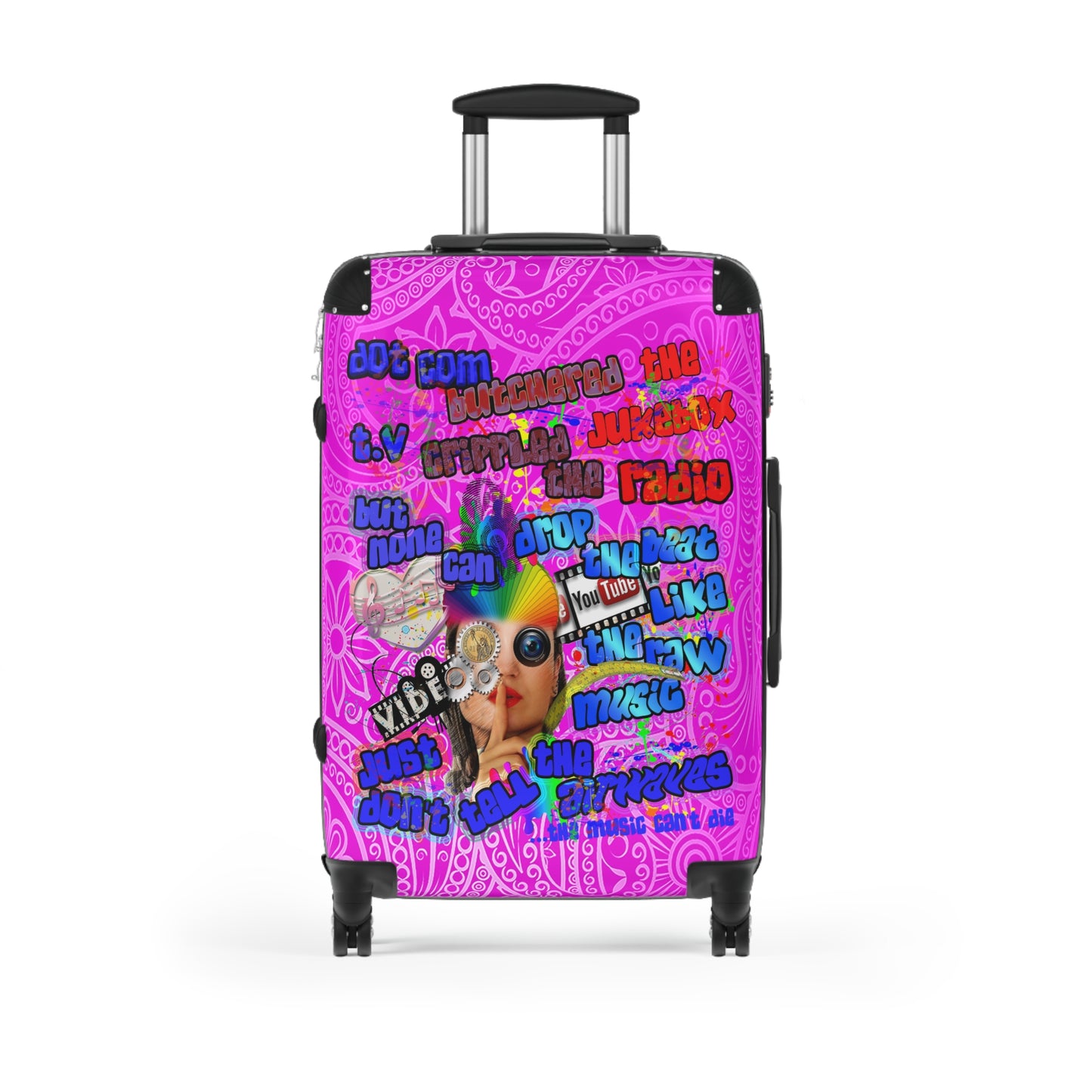 drop the beat - Suitcase (pink swirl)