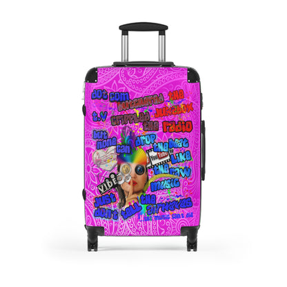 drop the beat - Suitcase (pink swirl)