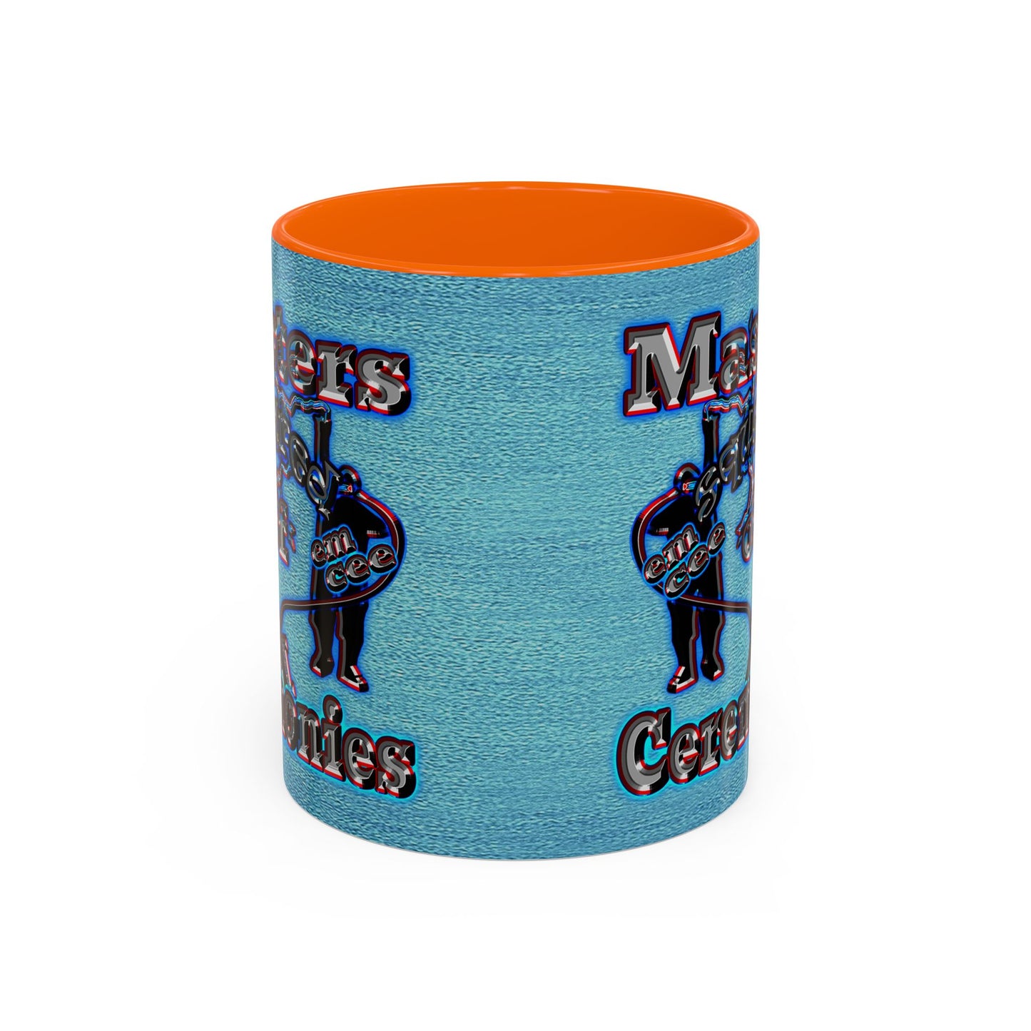 em cee squared - Accent Mug (faded dark blue)