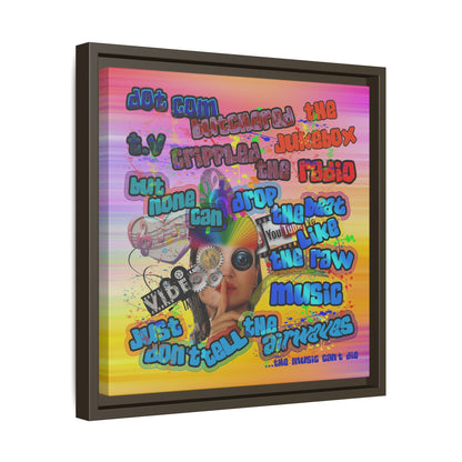 drop the beat - framed canvas art (color blur)