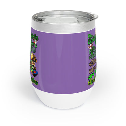 christmas spirits of boston - Chill Wine Tumbler (light purple)