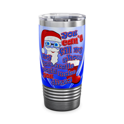 santa's shoes - Ringneck Tumbler, 20oz (blue-white wave)