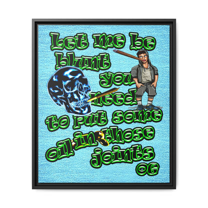 og - framed canvas art (faded blue)