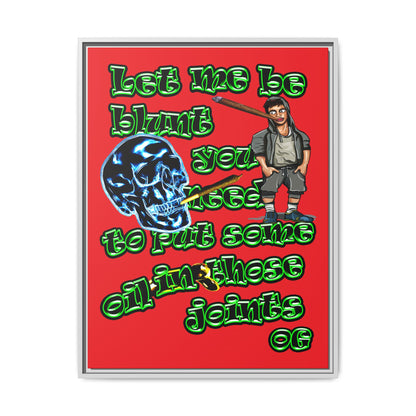 og - framed canvas art (red)