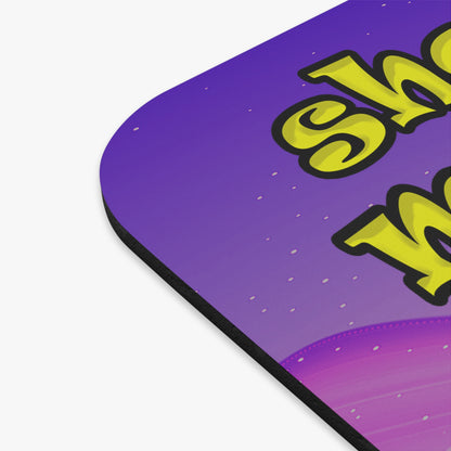 shoot the moon again - Mouse Pad (Rectangle) (purple-pink wave)