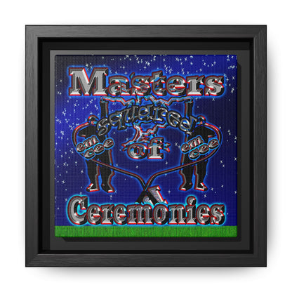 em cee squared - framed canvas art ('snoops' background)