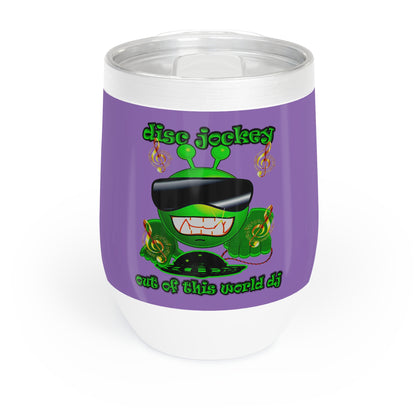 disc jockey - Chill Wine Tumbler (light purple)