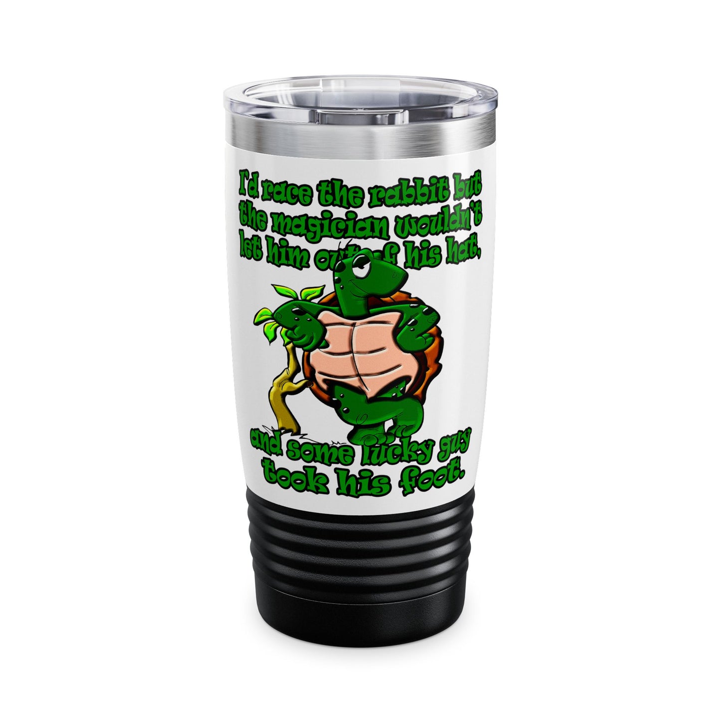 turtle race - Ringneck Tumbler, 20oz (white)