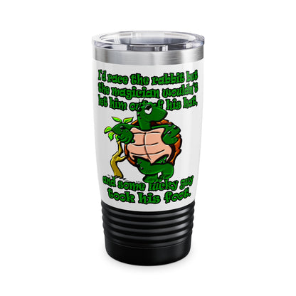 turtle race - Ringneck Tumbler, 20oz (white)