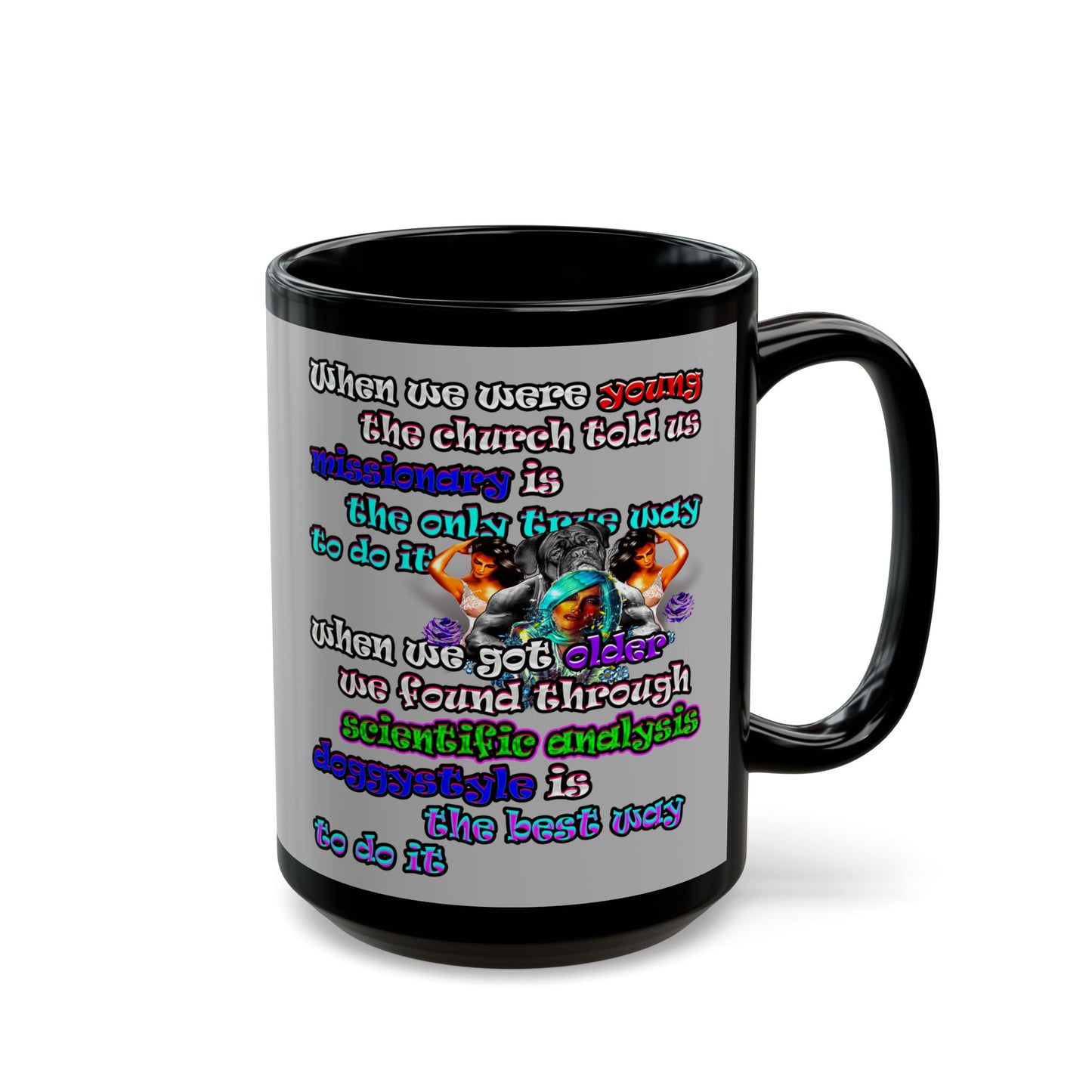 doggystyle - Black Mug (light grey)