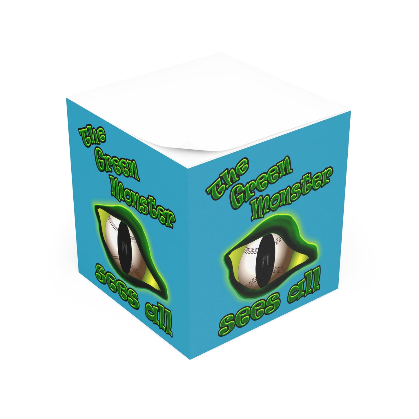green monster - note cube (turquoise)