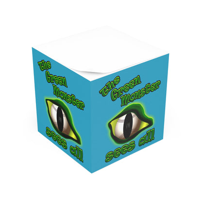 green monster - note cube (turquoise)