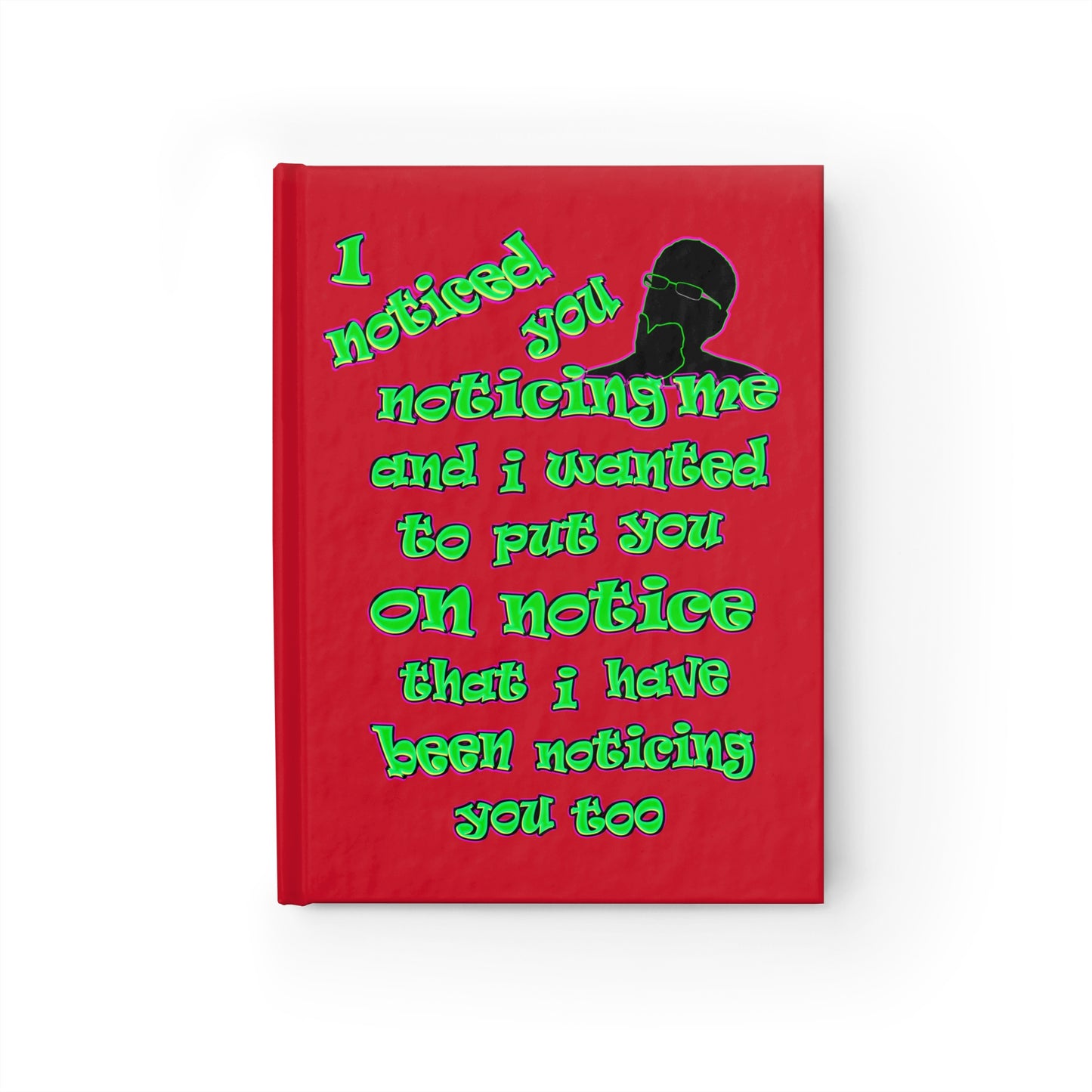 noticed you noticing - journal-blank (dark red)