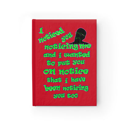 noticed you noticing - journal-blank (dark red)