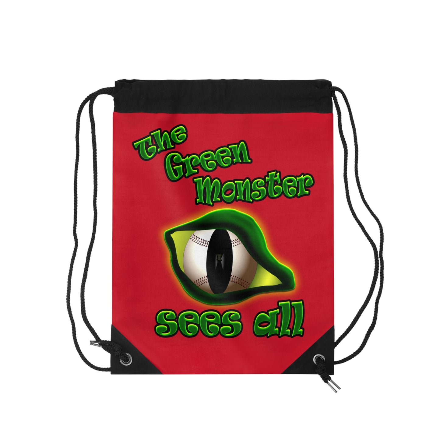 green monster - Drawstring Bag (dark red)
