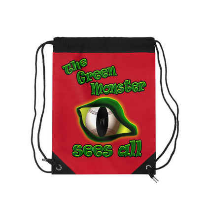 green monster - Drawstring Bag (dark red)