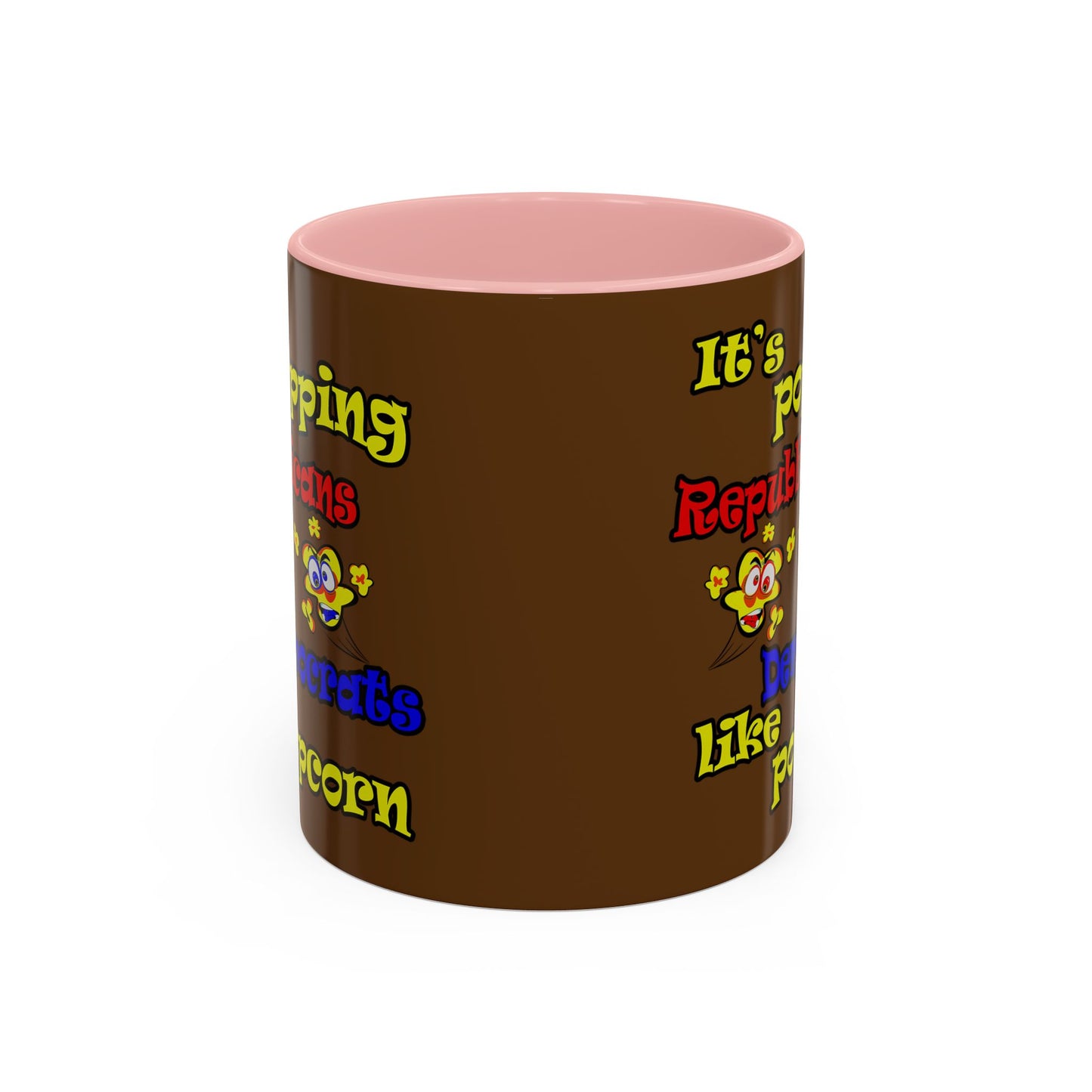 popping like popcorn - Accent Mug (brown)