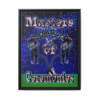 em cee squared - framed canvas art ('snoops' background)