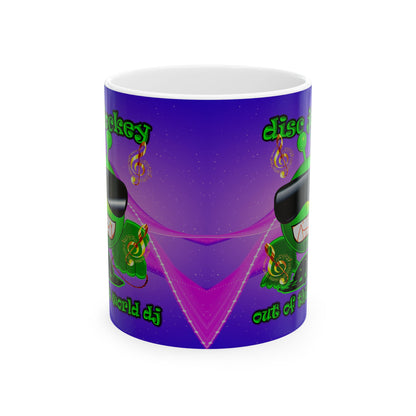disc jockey - White Mug (purple-pink wave)