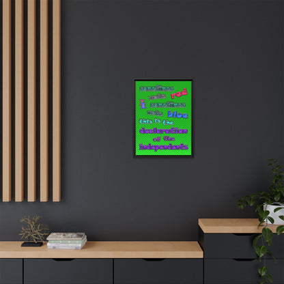 declaration of the independents - framed canvas art (logo green)