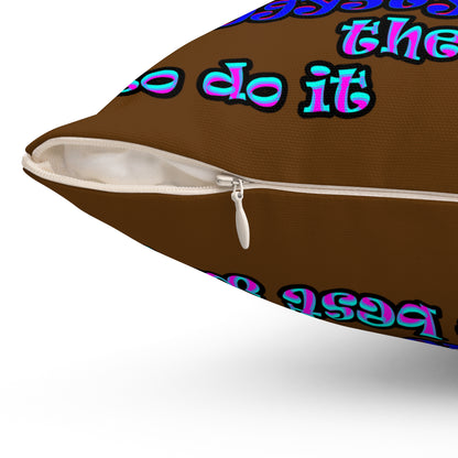 doggystyle - Spun Polyester Square Pillow - (brown)