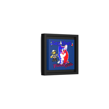 tag that - framed canvas art (dark blue)