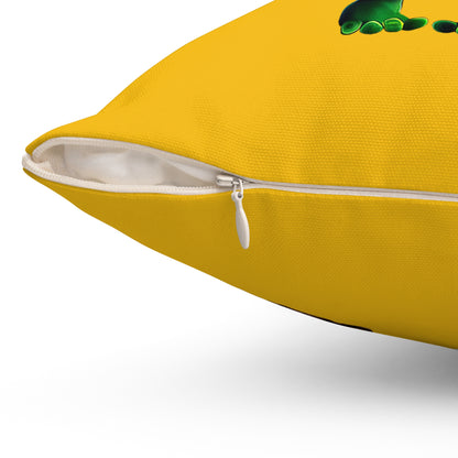 I don't care that your grey - Spun Polyester Square Pillow - (yellow)
