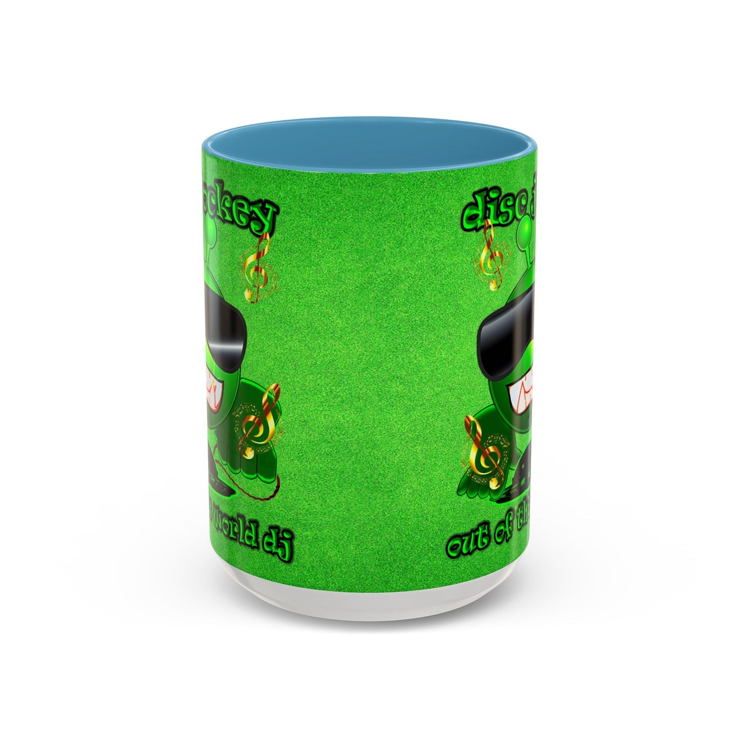 disc jockey - Accent Mug (green turf)