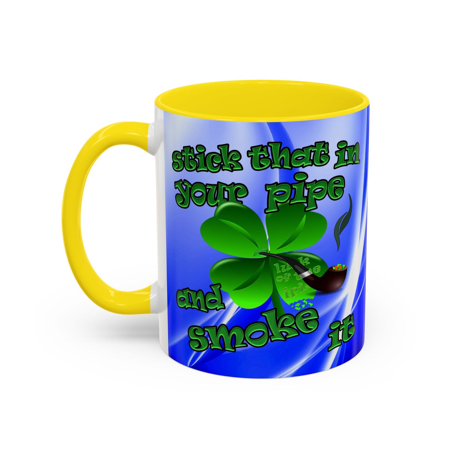 celtics logo - Accent Mug (blue-white wave)