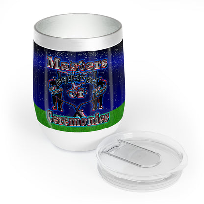 em cee squared - Chill Wine Tumbler ('snoops' background)