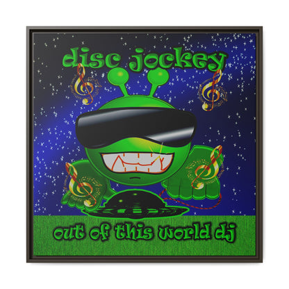 disc jockey - framed canvas art ('snoops' background)