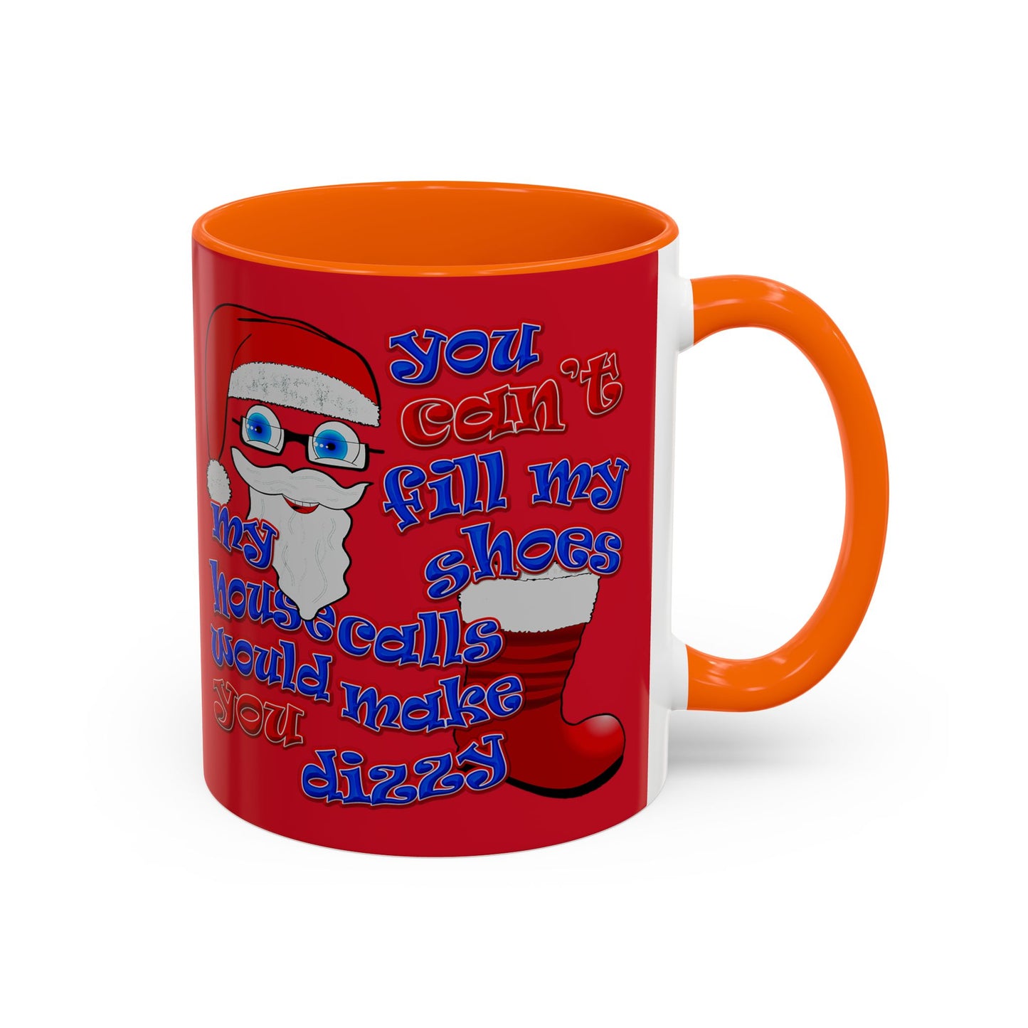 santa's shoes - Accent Mug (dark red)