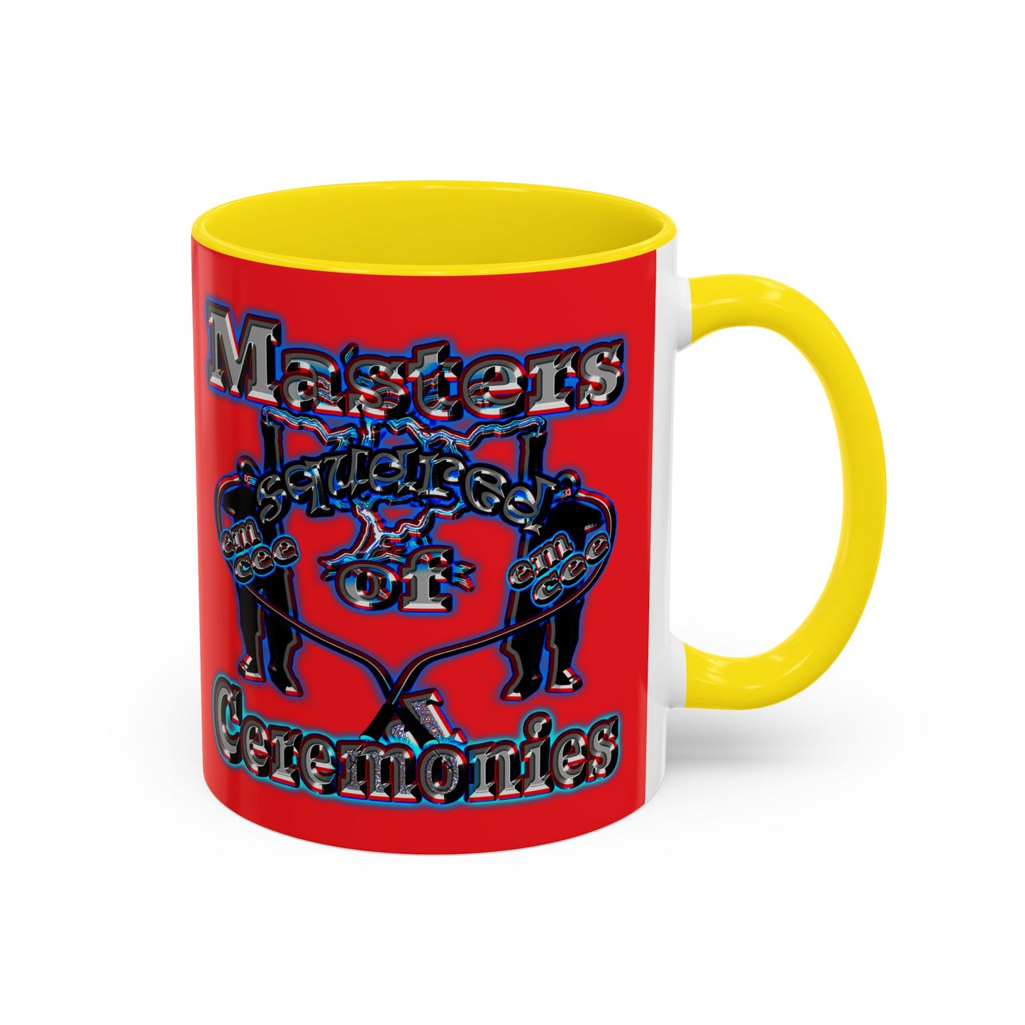 em cee squared - Accent Mug (red)