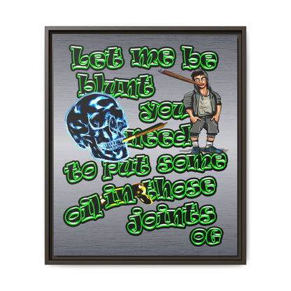 og - framed canvas art (brushed nickel)