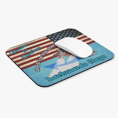 shoot for the stars - Mouse Pad (Rectangle) - (faded blue)